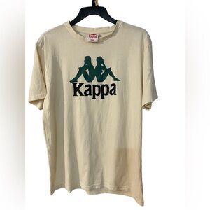 Kappa Cream T-Shirt with Black Logo
